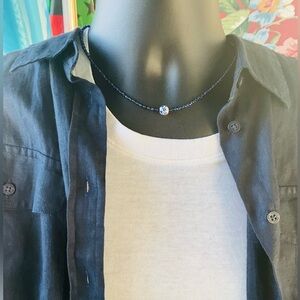 Men’s/Unisex Floral Porcelain Necklace🔵